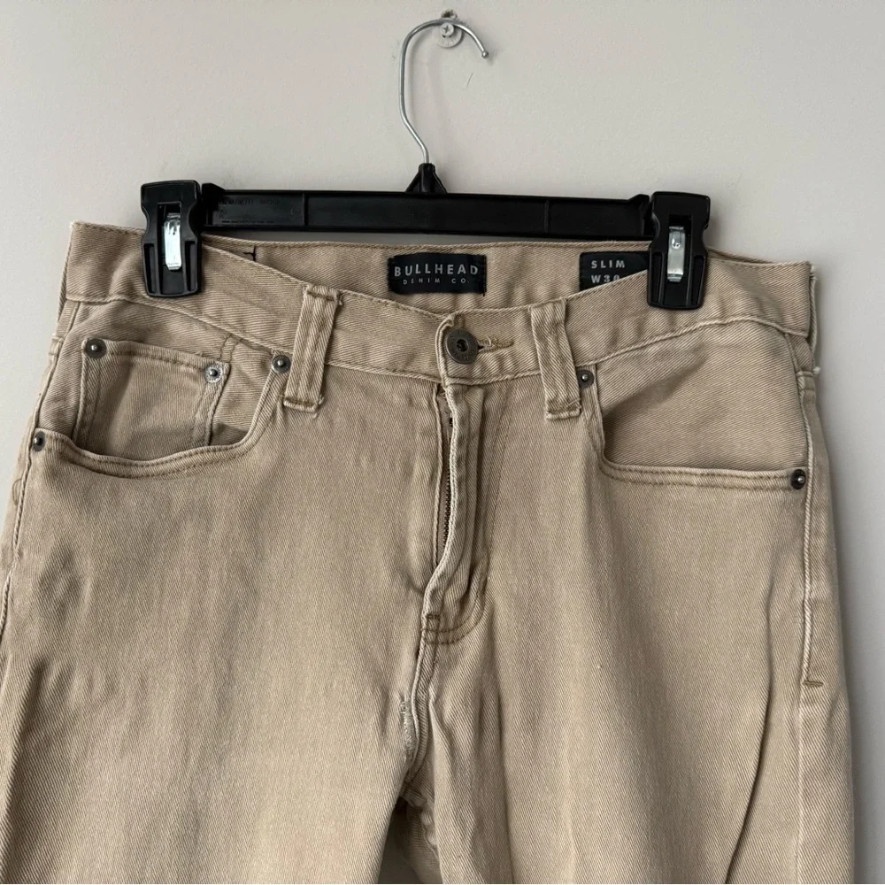 Lot of 2 Bullhead Jeans in Khaki and Gray Slim Fit 30/32
